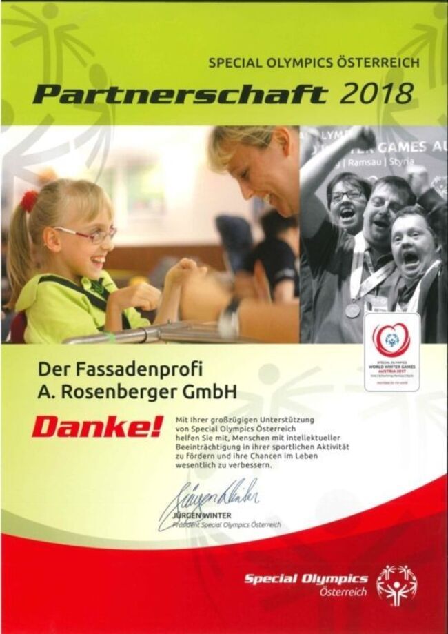 Dankeskarte Special Olympics