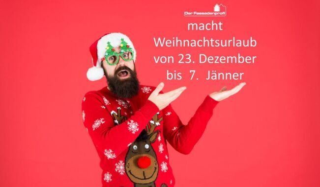 Ankündigung Weihnachtsurlaub